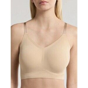 True & Co True Body Lift Full Cup Triangle Bra Desert Beige Large NWOT Wireless